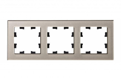 Рамка 3-м ATLASDESIGN NATURE стекло шампань SchE ATN320503