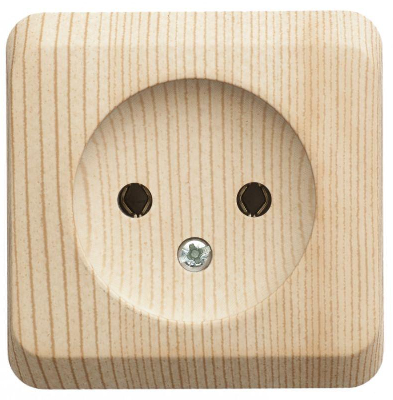 Розетка 1-м ОП Этюд Дача 16А IP20 без заземл. сосна SchE PA16-001D