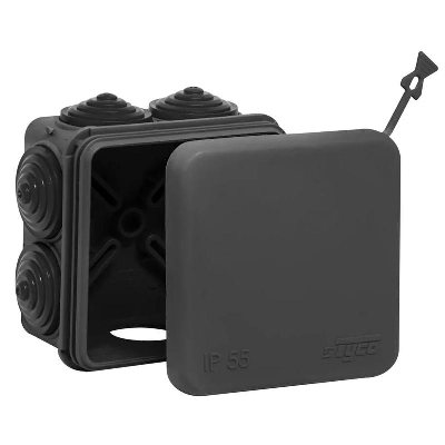 Коробка распределительная ОП 70х70х40мм УХЛ1 IP55 черн. Рувинил 67030Ч