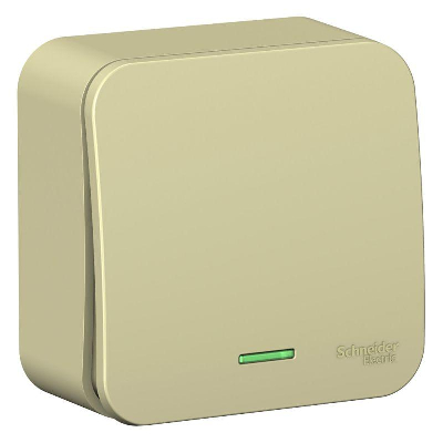 Выключатель 1-кл. ОП BLANCA (сх.1) 10А 250В изол. пласт. с подсветкой беж. SchE BLNVA101117