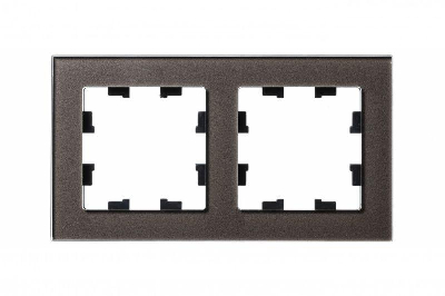 Рамка 2-м ATLASDESIGN NATURE стекло мокко SchE ATN320602