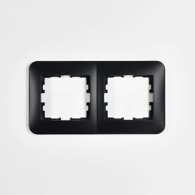 Рамка 2-м KARINA LIFE горизонт. черн. бархат LEZARD 708-4200-147