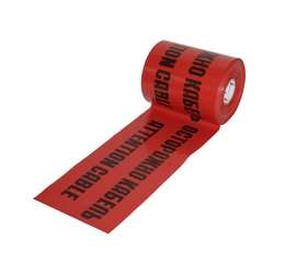 Лента сигнальная ЛСЭ-300мм "Осторожно кабель" красн. (рул.100м) Протэкт ЛСЭ-300/100 кр/ч