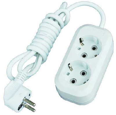 Удлинитель 2х5м с заземл. 16А IP20 Е-302 АБС-пл. ПВС 3х1 UNIVersal 9631974