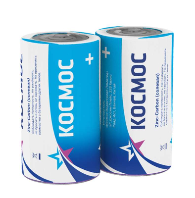 Элемент питания солевой S R20S (уп.2шт) Космос KOCR20