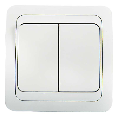 Выключатель 2-кл. CLASSICO 2023 бел. ASD / IN HOME 4680005959860