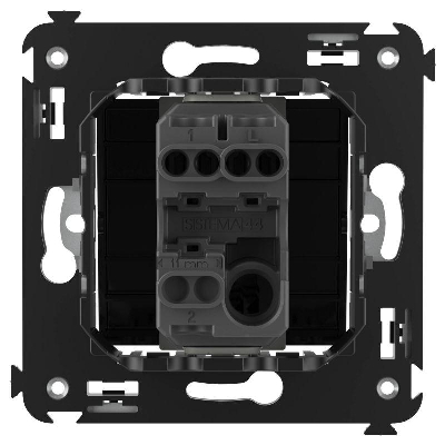 Выключатель 1-кл. СП Avanti "Черный квадрат" DKC 4402103