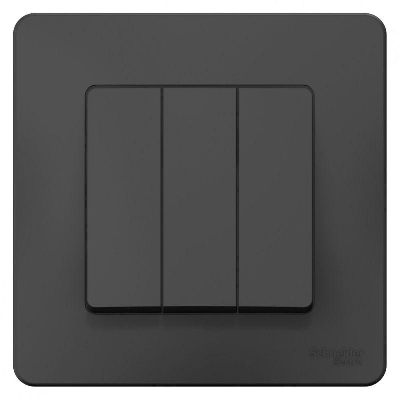 Выключатель 3-кл. СП BLANCA (сх.1+1+1) 10А 250В антрацит SchE BLNVS100506