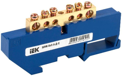 Шина нулевая ШНИ-6х9-6-Д-С на DIN-изол. ШНИ ИЭК YNN10-69-6D-K07