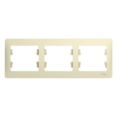 Рамка 3-м Glossa горизонт. беж. SchE GSL000203