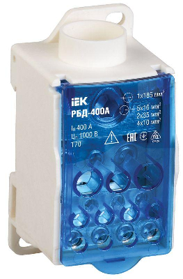 Блок распределительный на DIN-рейку РБД-400А ИЭК RBD-400