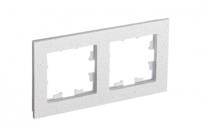 Рамка 2-м ATLASDESIGN NATURE мрамор крем роял SchE ATN343102