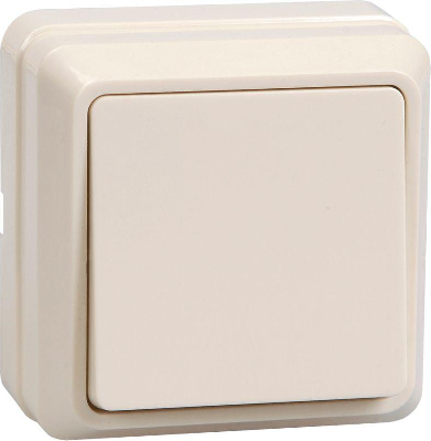 Выключатель 1-кл. ОП ОКТАВА 10А IP20 ВС20-1-0-ОКм крем. ИЭК EVO10-K33-10-DC