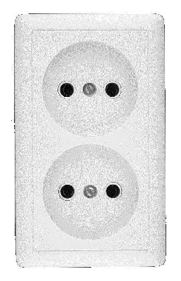 Розетка 2-м ОП Хит 16А IP20 без заземл. без защ. шторок бел. SchE RA16-237-B
