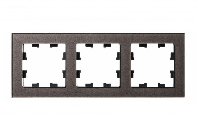 Рамка 3-м ATLASDESIGN NATURE стекло мокко SchE ATN320603