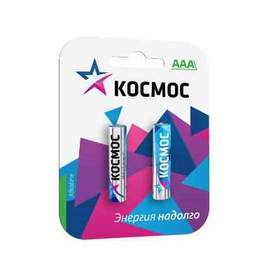 Элемент питания алкалиновый LR LR03 BP-2 (блист.2шт) Космос KOCLR032BL