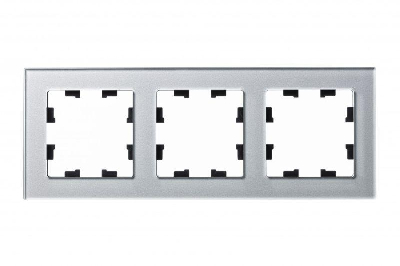 Рамка 3-м ATLASDESIGN NATURE стекло алюм. SchE ATN320303