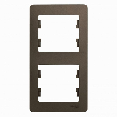 Рамка 2-м Glossa верт. шоколад SchE GSL000806