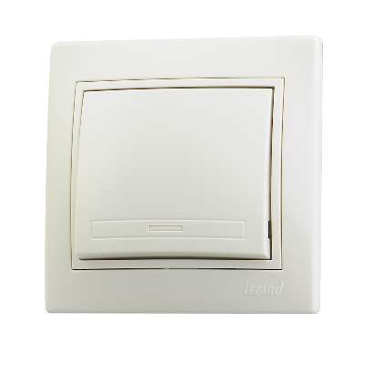 Выключатель 1-кл. СП Мира 10А IP20 крем./крем. LEZARD 701-0303-100