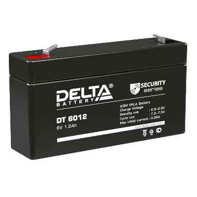 Аккумулятор 6В 1.2А.ч Delta DT6012