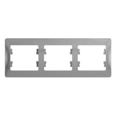 Рамка 3-м Glossa горизонт. алюм. SchE GSL000303