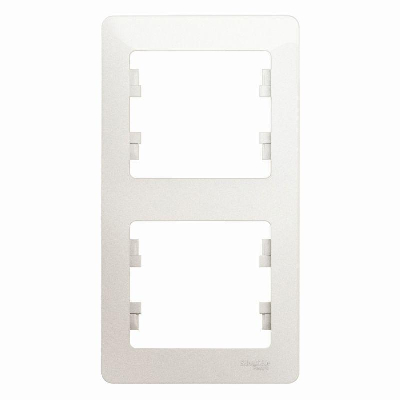 Рамка 2-м Glossa верт. перламутр SchE GSL000606