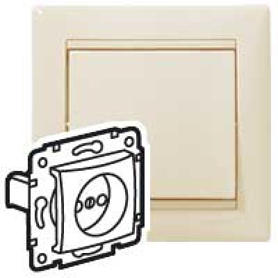 Механизм розетки 1-м СП Valena 2К 16А без заземл. сл. кость (DIY-упак.) Leg 695611