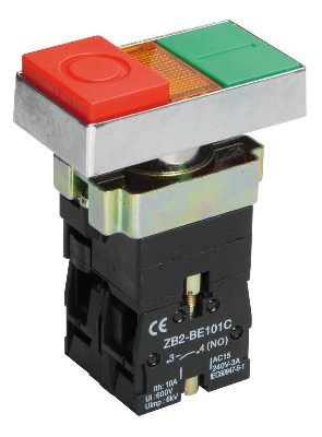 Кнопка LAY5-BW8465 "I-O" сдвоенная c подсв. ИЭК BBD40-BW-K51