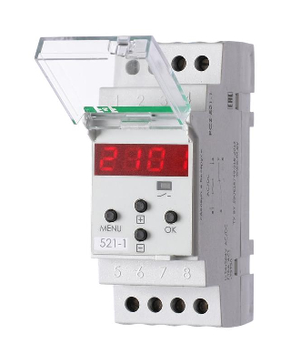 Реле времени PCZ-521-1 (1канал-125пар вкл./выкл. сут./нед. Циклы 24-264В AC/DC 16А 1P IP20 монтаж на DIN-рейке)(аналог ТЭ-15) F&F EA02.002.010