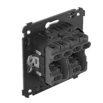 Выключатель 2-кл. СП Avanti "Черный квадрат" DKC 4402104