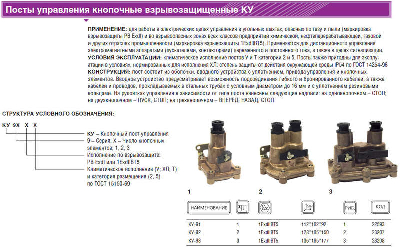 Пост кнопочный КУ-91 1ExdIIBT5 ВЭЛАН