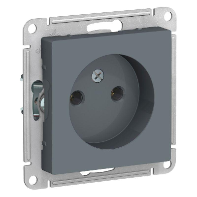 Механизм розетки 1-м СП ATLAS DESIGN без заземл. 16А грифель SchE ATN000741