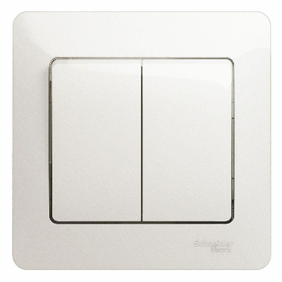 Выключатель 2-кл. СП Glossa сх.5 10А IP20 10AX в сборе перламутр SchE GSL000652