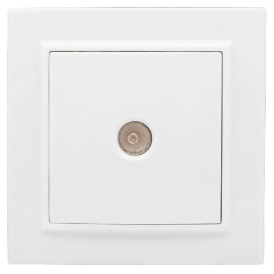 Розетка TV 1-м СП Минск 75Ом 5-862МГц бел. Basic EKF ERA00-027-10