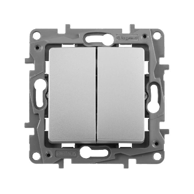 Механизм выключателя 2-кл. СП Etika 10АX безвинт. зажимы алюм. Leg 672402