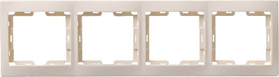Рамка 4-м КВАРТА РГ-4-ККм горизонт. крем. ИЭК EMK40-K33-DM