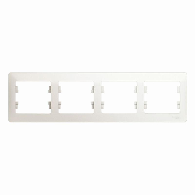 Рамка 4-м Glossa горизонт. перламутр SchE GSL000604