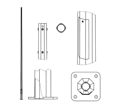 Опора ОГКл-8 верх 75 гор. цинк Пересвет В00004483