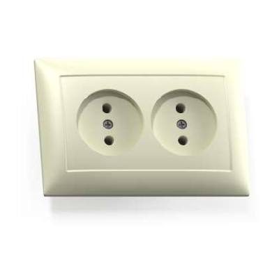 Розетка 2-м СП Селена 16А IP20 РС16-371 сл. кость Кунцево 8147