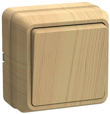 Выключатель 1-кл. ОП ОКТАВА 10А IP20 сосна ИЭК EVO10-K03-10-DC