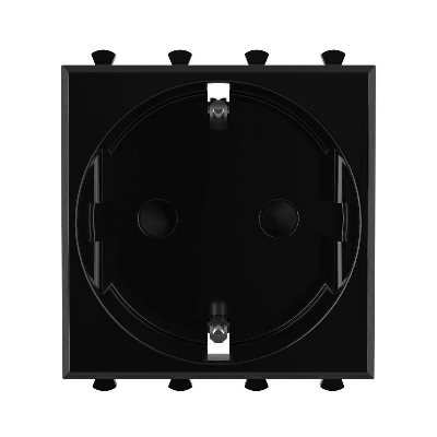 Розетка 2мод. 3п 2P+E Avanti "Черный квадрат" защ. шторки DKC 4402002
