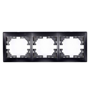 Рамка 3-м Мира горизонтальная черн. бархат LEZARD 701-4200-148