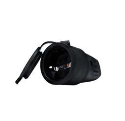 Разъем штепсельный с заземл. каучук 16А 250В IP44 (еврослот) UNIVersal 602228