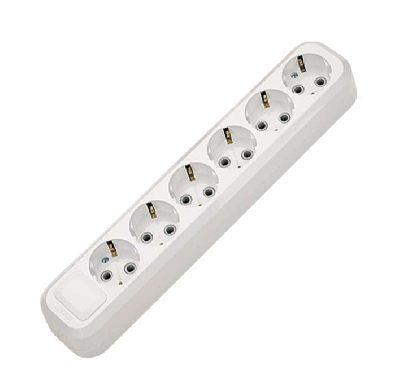 Колодка удлинителя 6-м с заземл. Makel MGP 181