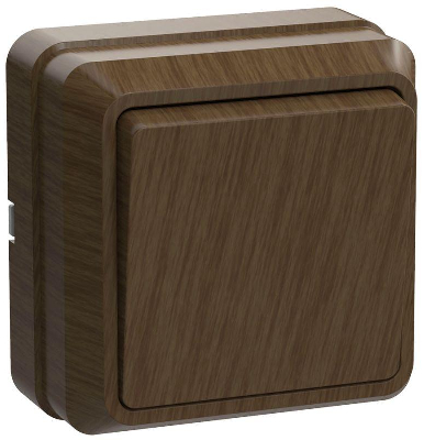 Выключатель 1-кл. ОП ОКТАВА 10А IP20 дуб ИЭК EVO10-K04-10-DC