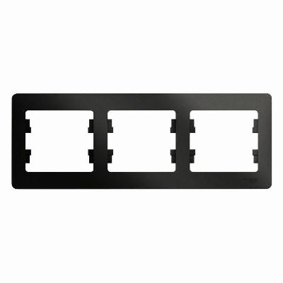 Рамка 3-м Glossa горизонт. антрацит SchE GSL000703