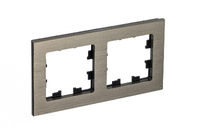 Рамка 2-м ATLASDESIGN NATURE металл латунь SchE ATN312202