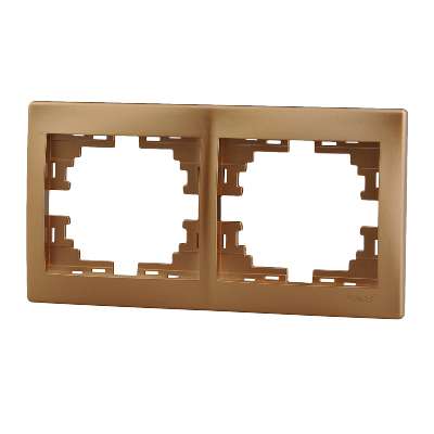 Рамка 2-м Мира горизонт. метал. зол. Lezard 701-1300-147