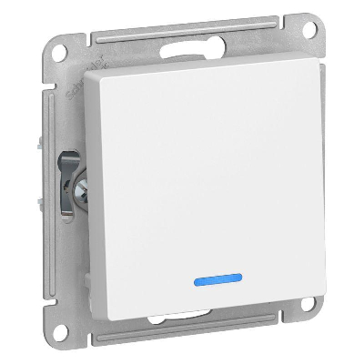 Механизм выключателя 1-кл. ATLAS DESIGN с подсветкой (сх.1а) 10АХ бел. SchE ATN000113