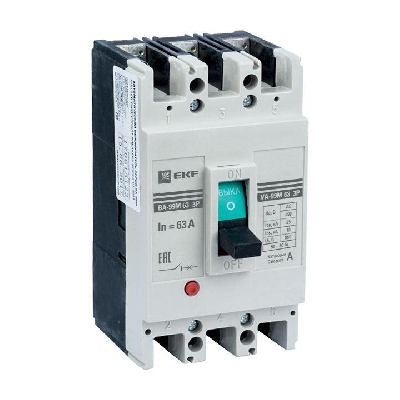 Выключатель авт. 3п ВА-99М 63/63А 20кА PROxima EKF mccb99-63-63m